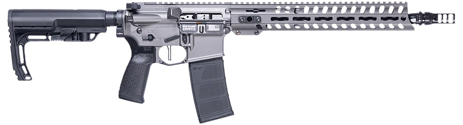 Patriot Ordnance Factory 02049 Minuteman  300 Blackout 30+1 13.75" Black Nitride Barrel/ Tungsten Cerakote Aluminum Receiver Picatinny Rail