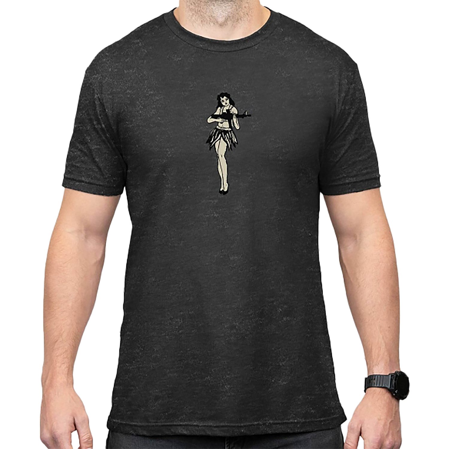 Magpul MAG1117-010-S Hula Girl CVC  Charcoal Gray Cotton/Polyester Short Sleeve Small