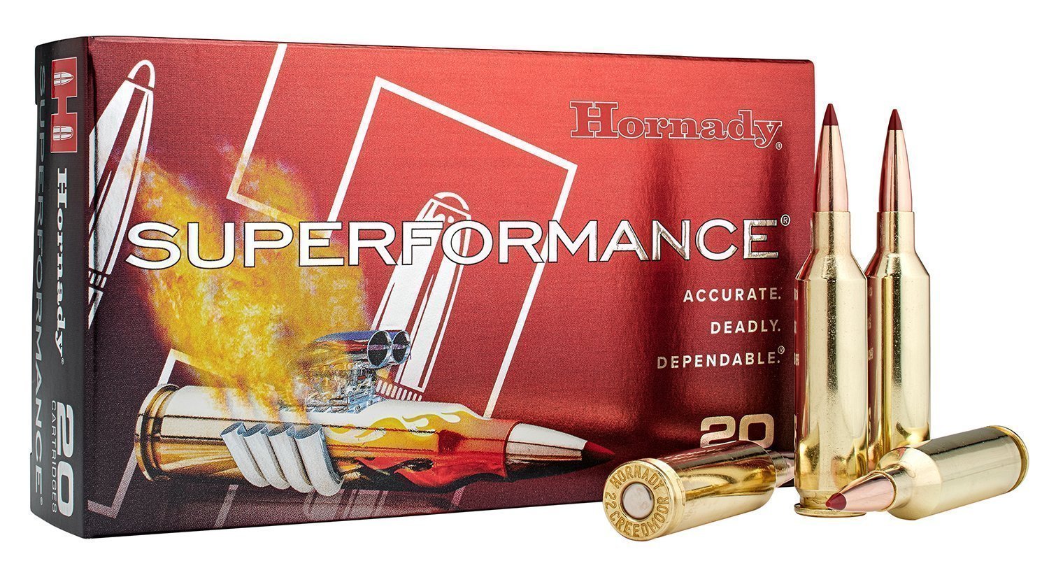 Hornady 83413 Superformance  22Creedmoor 65gr CX 20 Per Box/10 Case