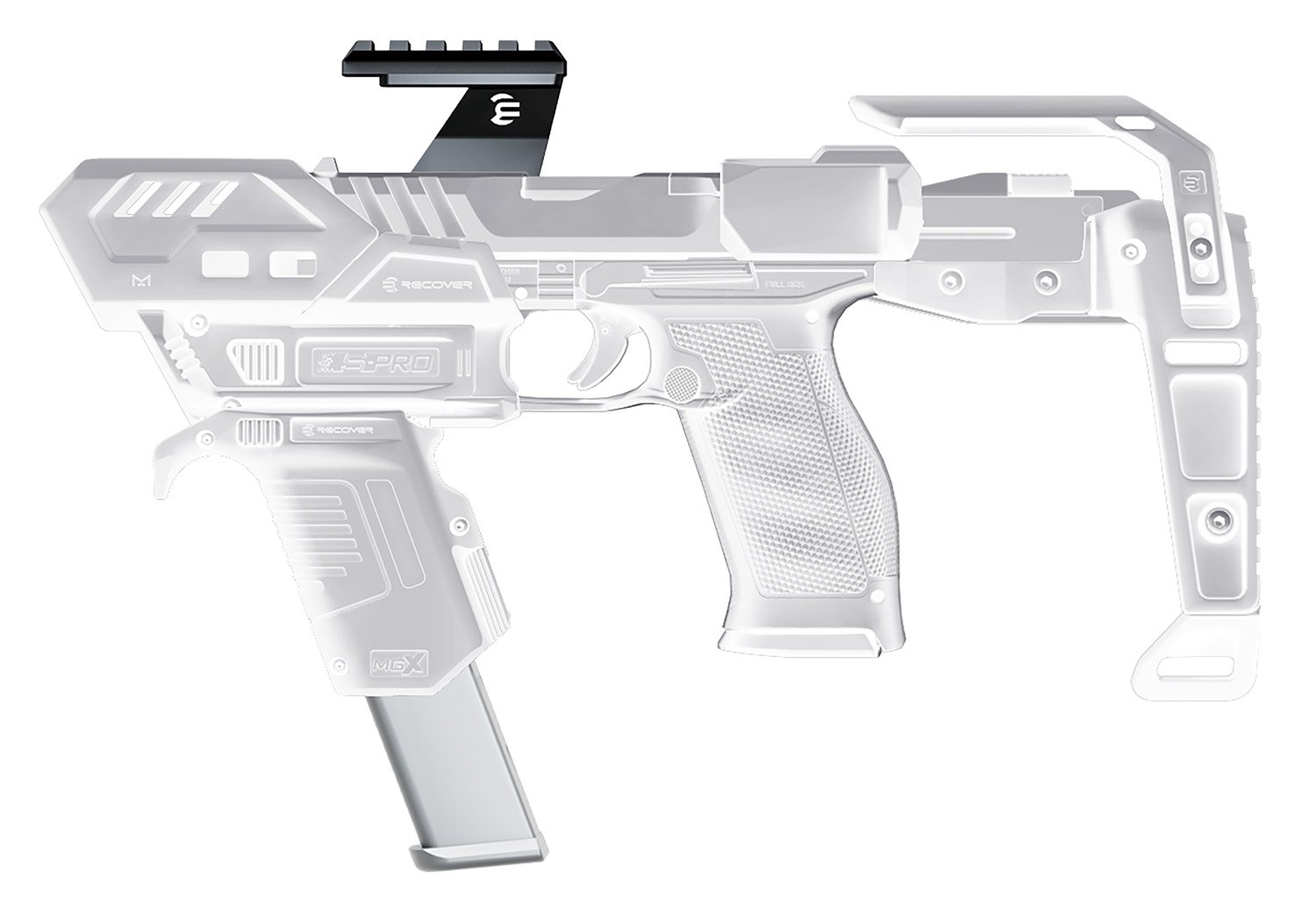 REC URP-01     S-PRO UPPER RAIL W/5 SLOT PIC RL ML