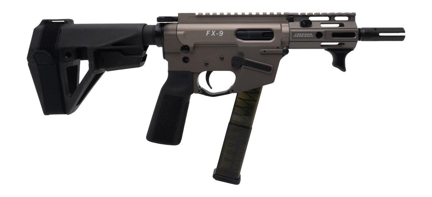FREEDOM ORDNANCE FX9P4E-FDE 9MM 4" SBA5 BRACE