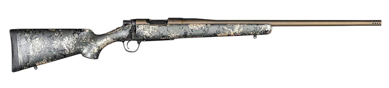 Christensen Arms 801-01348-00 Mesa FFT TI Full Size 22 Creedmoor 4+1 20" Burnt Bronze Cerakote Threaded Barrel, Burnt Bronze Cerakote Titanium Drilled & Tapped Receiver, Carbon w/Green & Tan Accents F