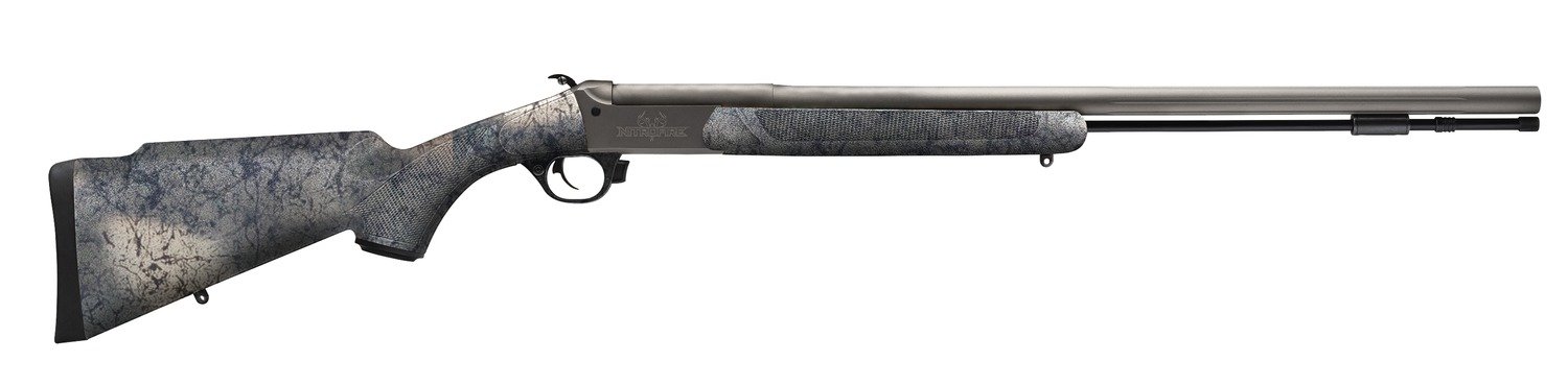 Traditions CR846604437 NitroBolt  50 Cal Firestick 24" Tungsten Cerakote Fluted Threaded Barrel, Tungsten Cerakote Drilled & Tapped Steel Receiver, Adj Cheek Piece & LOP Desert Web Synthetic Stock