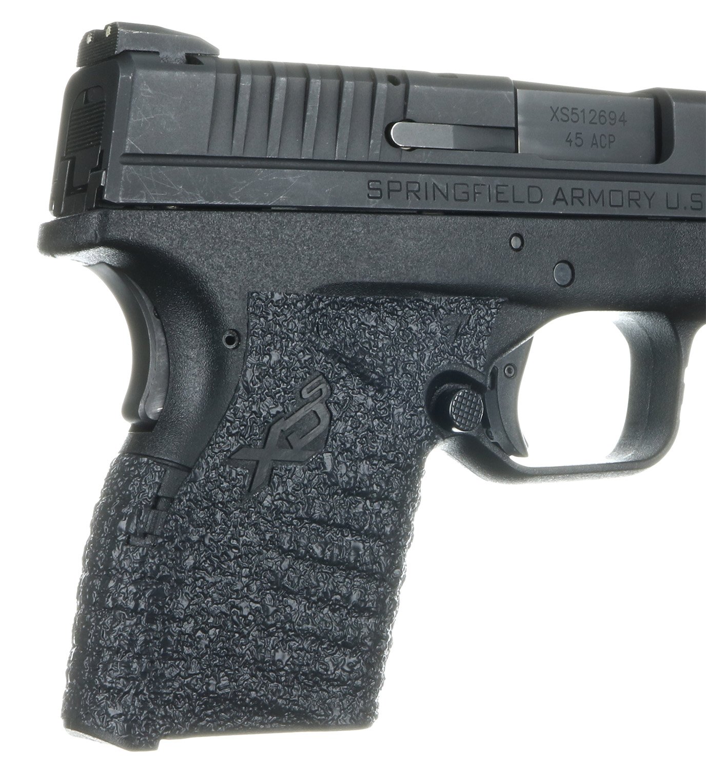 Talon Grips 207R Adhesive Grip  Textured Black Rubber for Springfield XD-S 9,40,45 with Small Backstrap