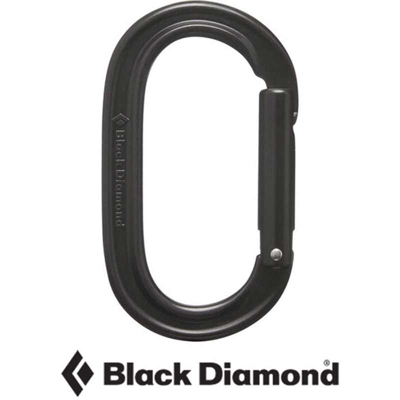 Oval Keylock Carabiner Black