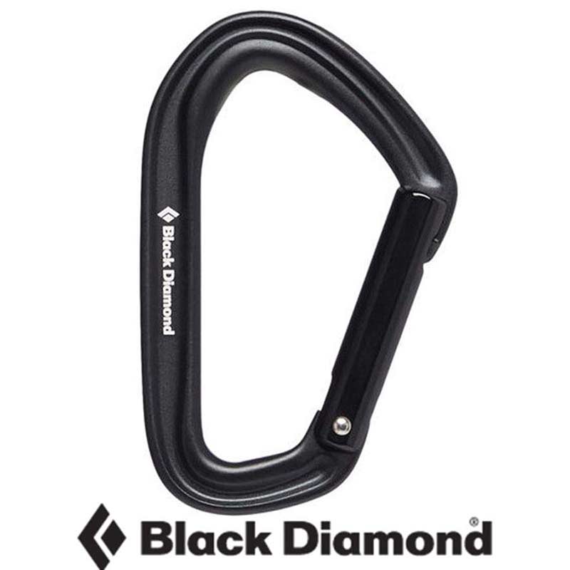 Hotforge Straight Gate Carabiner Black for Big Wall Ice Sport and Trad Climbing