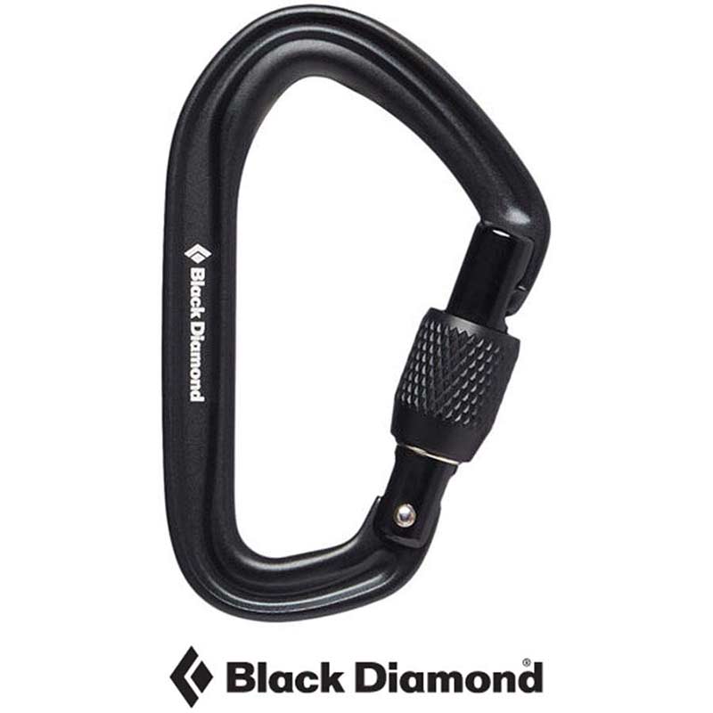 Hotforge Screwgate Carabiner Black for Big Wall Ice Mountaineering Sport and Tra