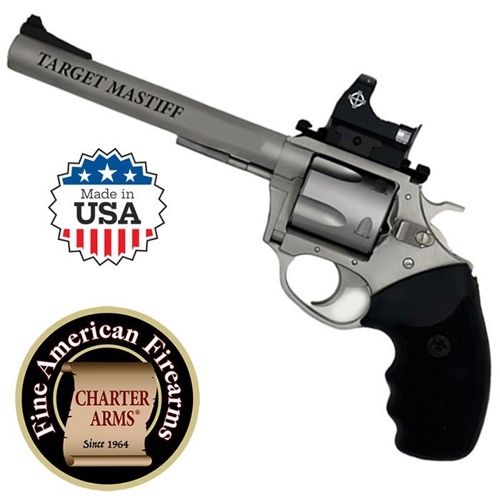 Target Mastiff 9MM 6 inch Barrel 5 Round Stainless Steel Picatinny Micro Optic S