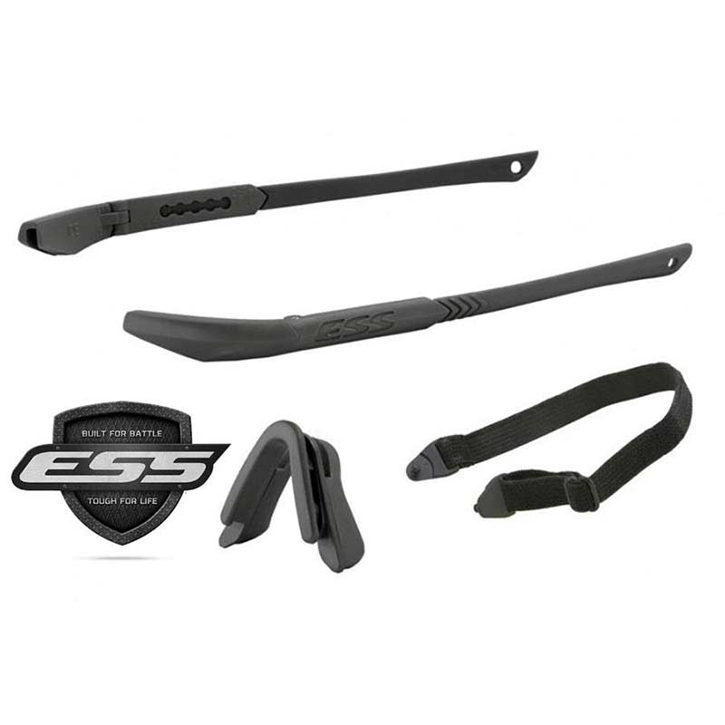 Ice Frame Kit Black with 2 Temple 2 Nosepieces and Elastic Retention Strap