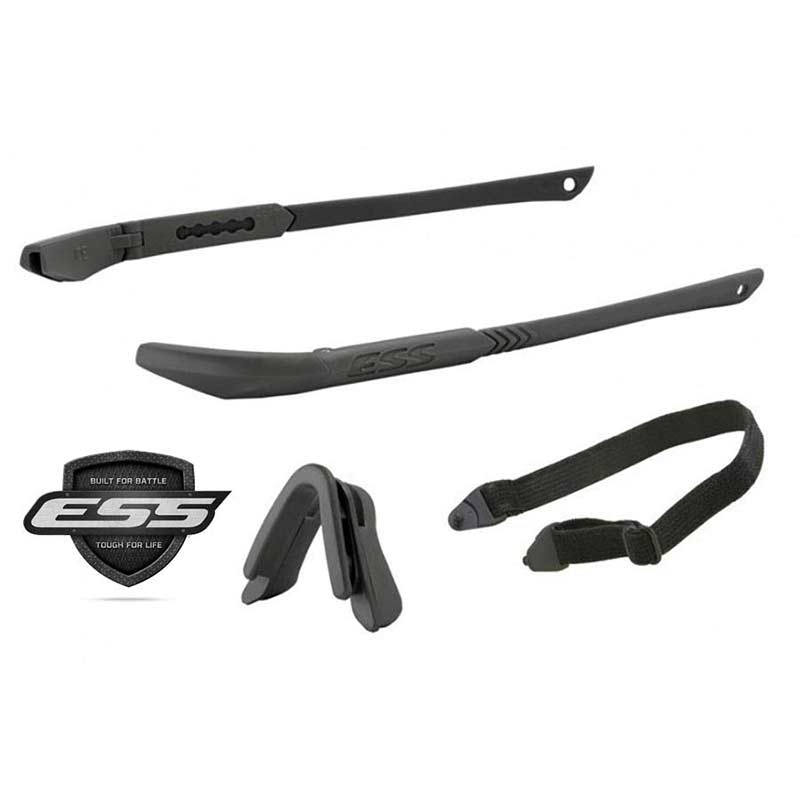 Ice Naro Frame Kit Black with 2 Temple 2 Nosepieces and Elastic Retention Strap