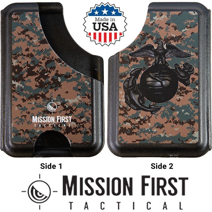 Forest Digicam Every Day Carry Kydex Slim Wallet with Eagle Globe Anchor and RFI
