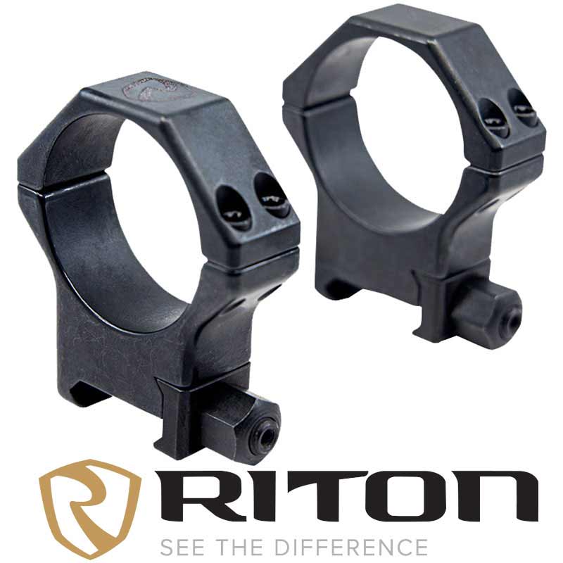 34mm Hardened Steel Picatinny Rings 19mm Black