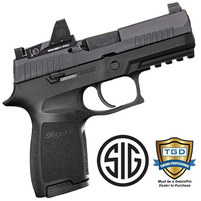 320 Compact 9MM 3.9 inch 15 Round Black wNight Sight and Romeo 1 Pro