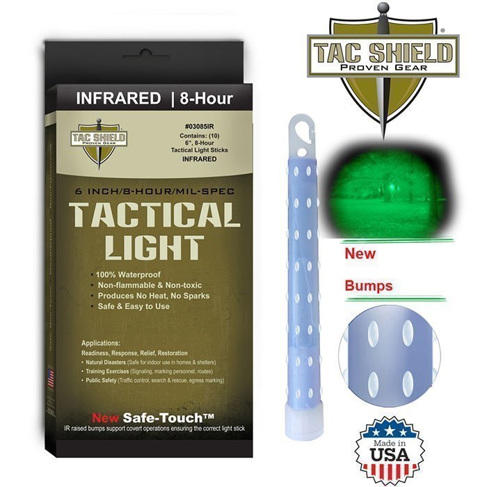 Tactical 8 Hour Light Stick 10 Pack Infrared 6 inch