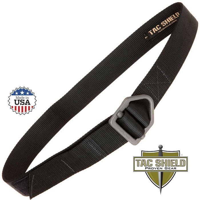 Tactical Riggers Belt 1.75 inch Double Wall Black Medium fits waist 34 to 38 inc