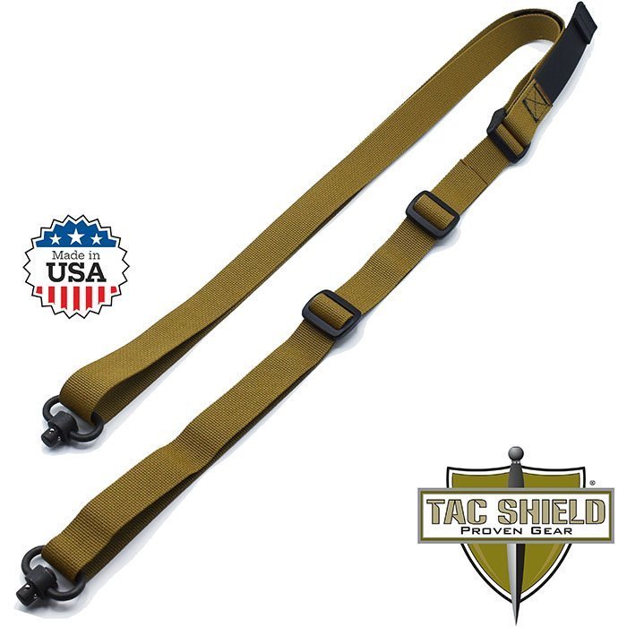 2 Point Operator Sling 1 inch with Quick Detach Swivels Coyote