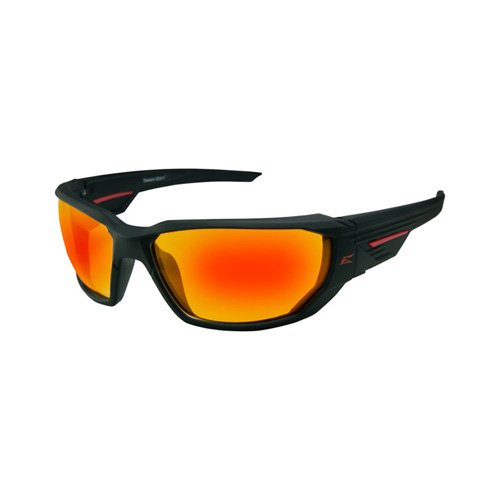 DAWSON SUNGLASSES - MATTE BLACK FRAME, RED MIRROR LENS