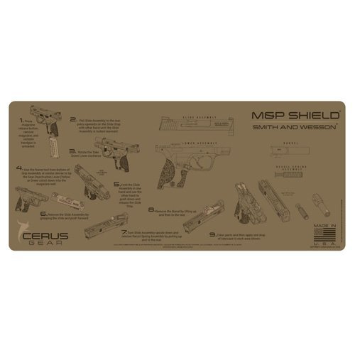M&P SHIELD INSTRUCTIONAL PROMAT - COYOTE TAN