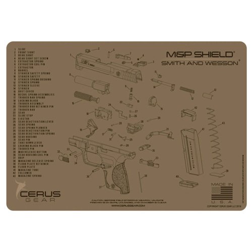 M&P SHIELD SCHEMATIC PROMAT - COYOTE TAN