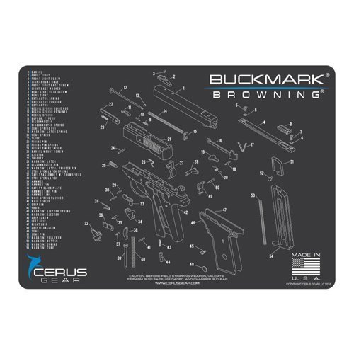 BROWNING BUCKMARK SCHEMATIC PROMAT - CHARCOAL GRE