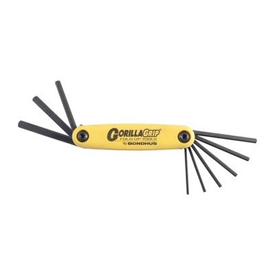 GORILLA GRIP SAE HEX WRENCH 9-PIECE SET (5/64''-1/4'')