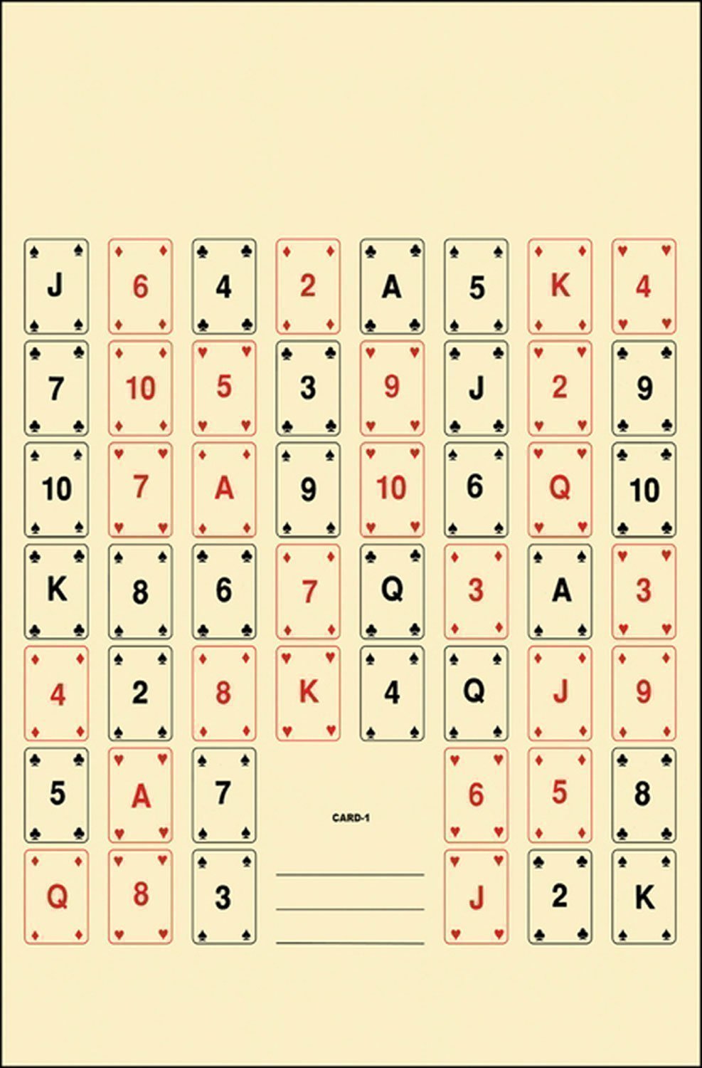 Action Target CARD1100 Entertainment  52 Playing Cards Paper 22.50" x 24" Multi-Color 100 Per Box