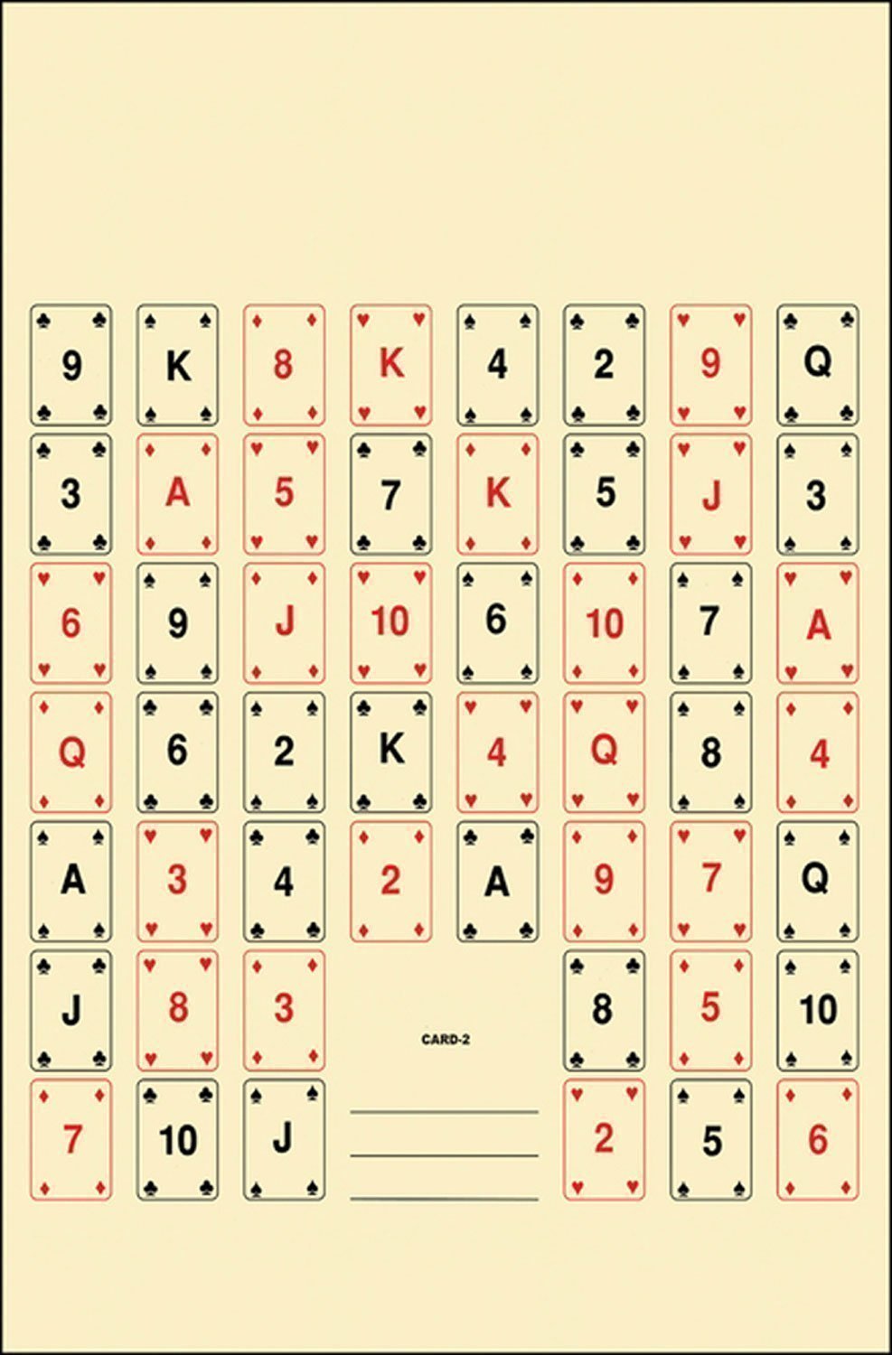 Action Target CARD2100 Entertainment  52 Playing Cards Paper 22.50" x 24" Multi-Color 100 Per Box