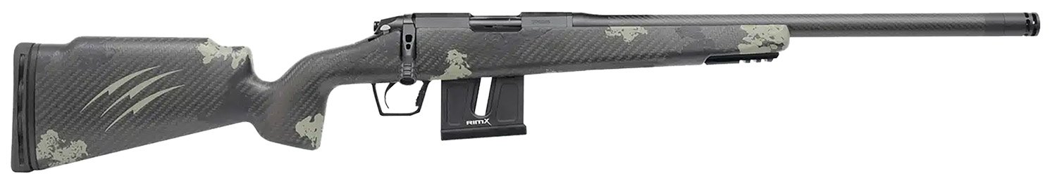 Fierce Firearms FRR17HMR18BF Carbon Razor 17 HMR 10+1 18" Black Cerakote C3 Carbon Fiber Threaded Barrel, Black Cerakote Drilled & Tapped Steel Receiver, LR Raised Negative Comb Forest Camo Carbon Fib