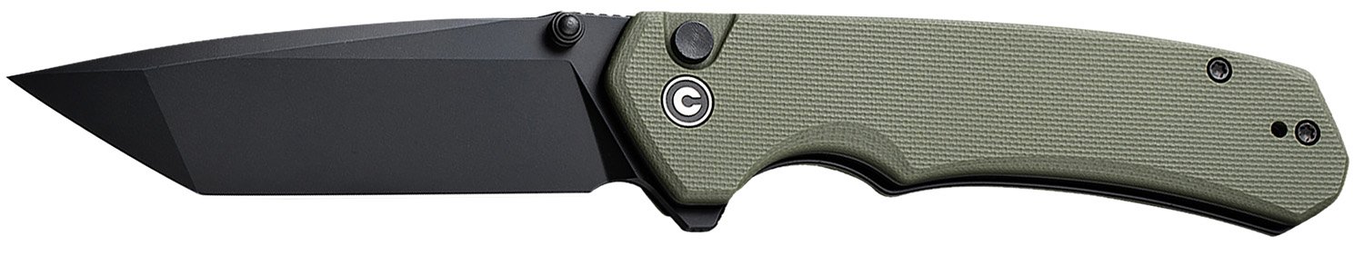Civivi Knives C19059C-2 Brazen  3.46" Folding Plain Black D2 Steel Blade, OD Green Textured G10 Handle