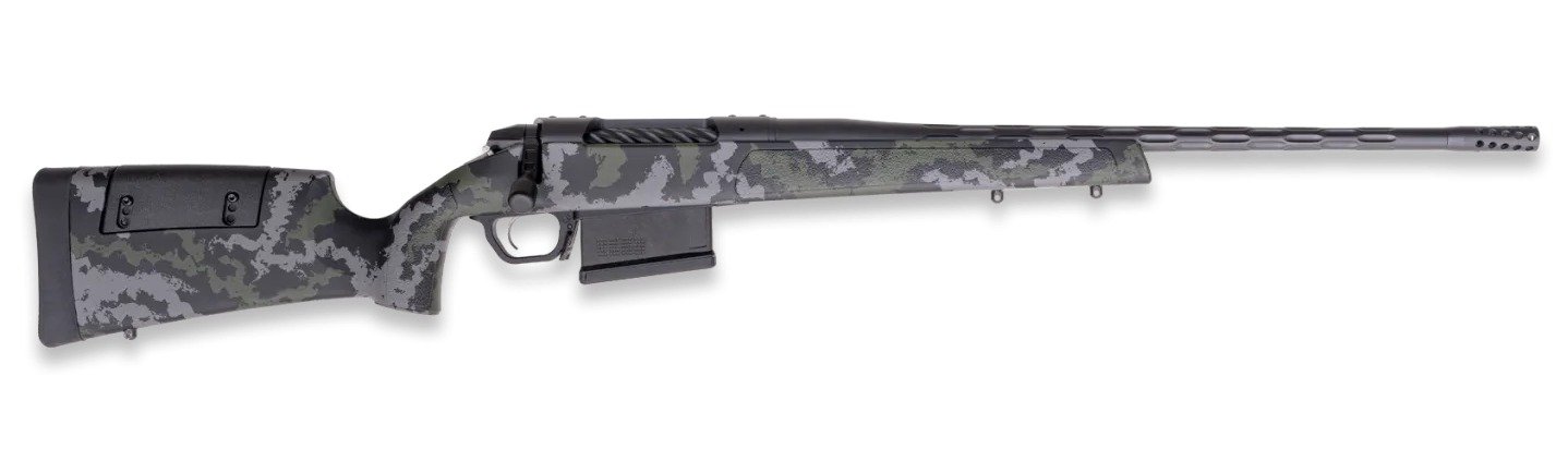 Weatherby 3WRX225RWR4B 307 Range XP 2.0 25 WBY RPM 5+1 22" +2" Graphite Black Cerakote Fluted Threaded Barrel, Steel Drilled & Tapped Receiver, Black w/Gray & Green Sponge Accents Adj Cheek Piece & LO