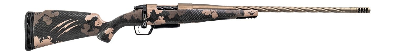Fierce Firearms ROGSSX7PRC22BRS Twisted Rogue XP 7mm PRC 3+1 22" Smoked Bronze Cerakote Spiral Fluted Threaded Stainless Steel Barrel, Drilled & Tapped Receiver, BiPod Rail Forend, Sonora Ambush Camo