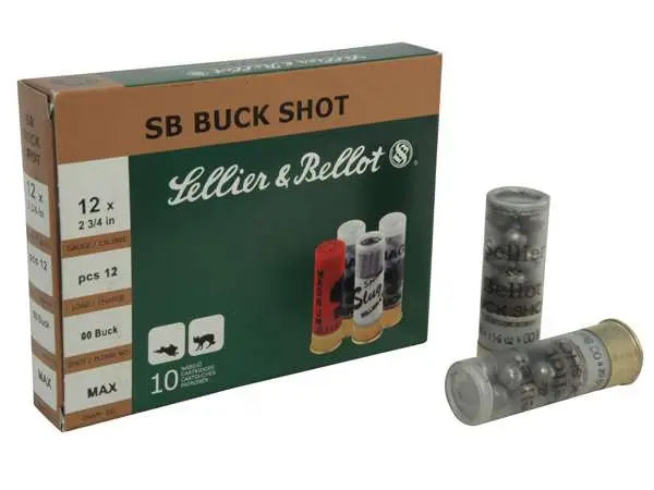 SELLIER & BELLOT 12GA 2.75 #4 BUCK 10RD BOX 25 BOXES PER CASE