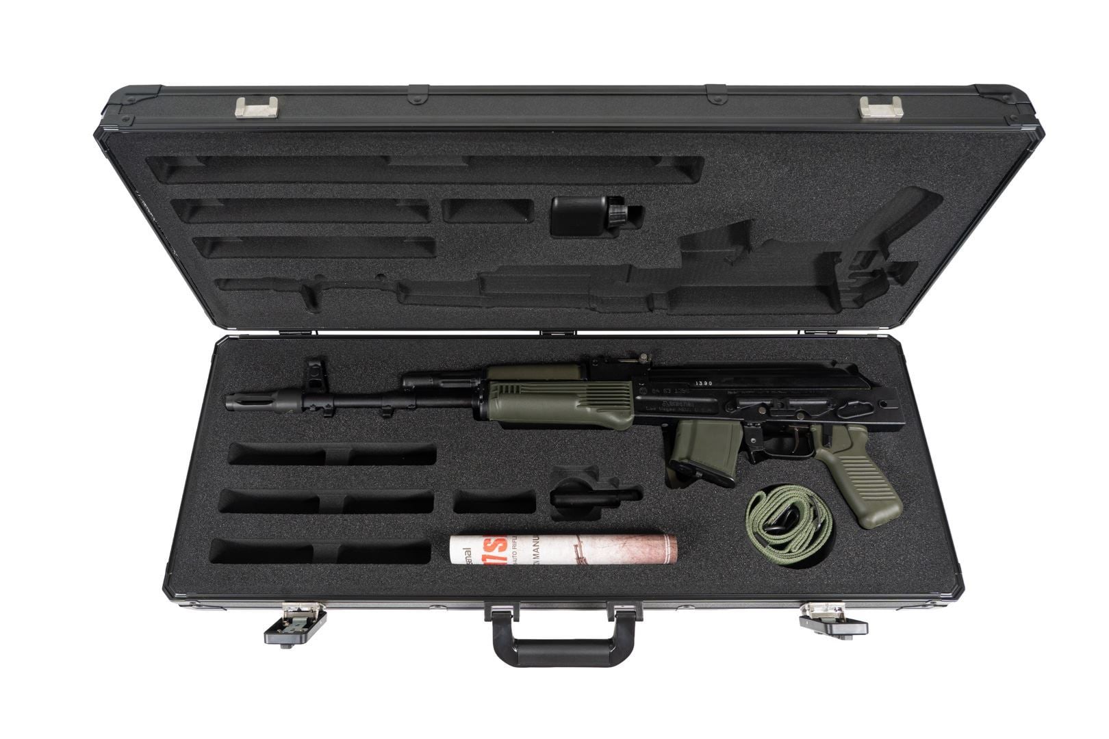 Arsenal SAM7SF 7.62x39mm Semi-Auto AK-47 Rifle with Aluminum Side Folding Stock and Arsenal Hard Case OD Green - Image 3