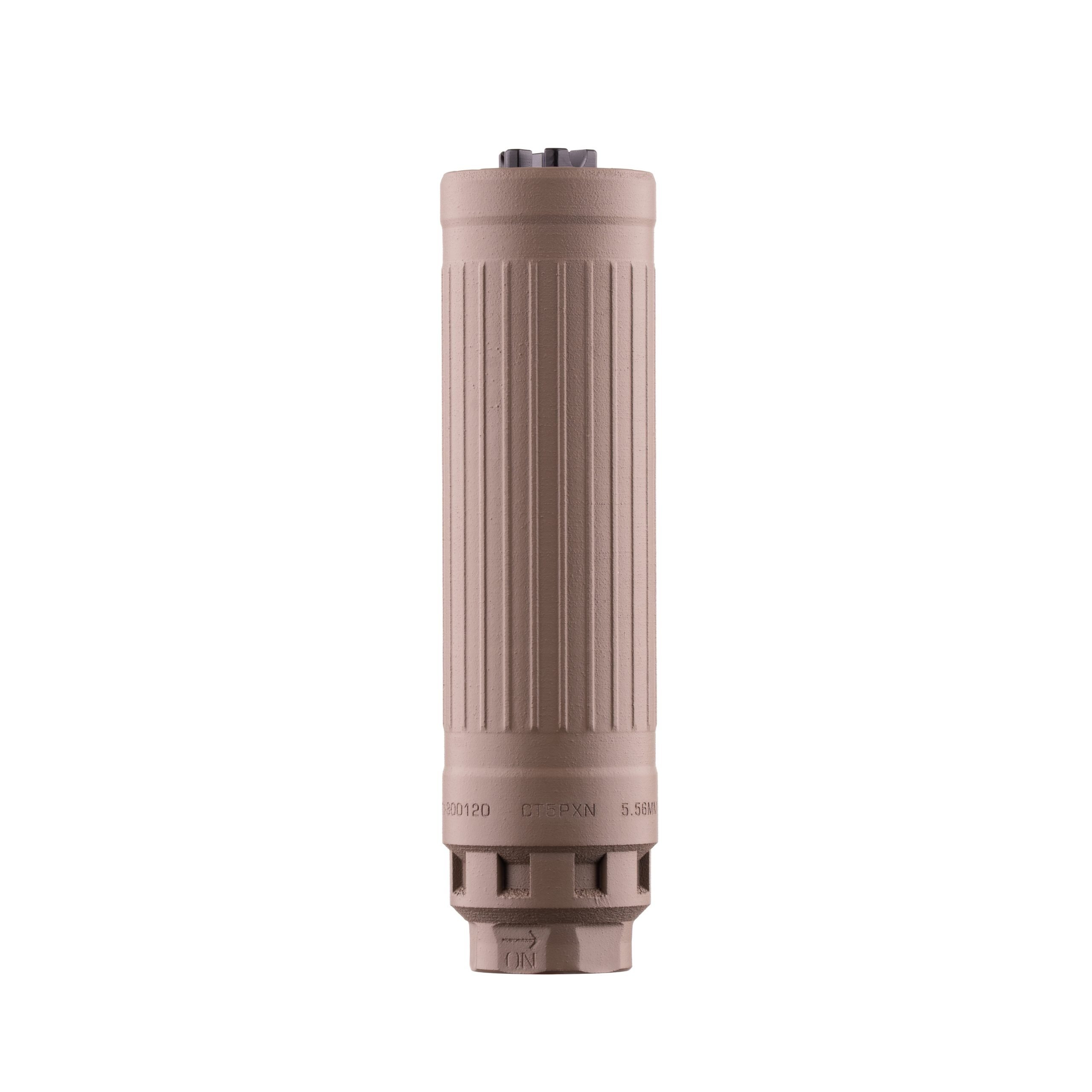DEAD AIR DEFENSE CT5P PATROL 5.56 TRISEKLION GMS LBP SUPP. FDE W/ FIXED XENO GOV ADPT, 1/2X28 XENO