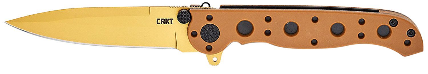 CRKT M16-01DZ M16-10DZ  EDC 3.03" Folding Plain Desert Tan D2 Steel Blade, Desert Tan GRN Handle
