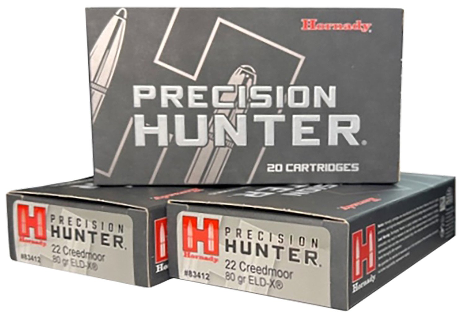 Hornady 83412 Precision Hunter 22 Creedmoor 80 gr ELD-X 20 Per Box/10 Cs