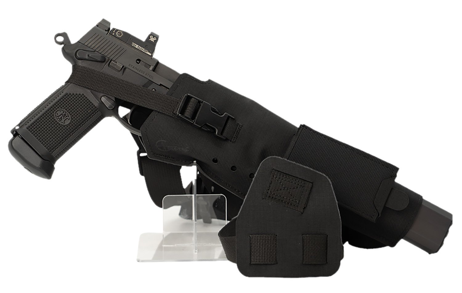 Cole-tac VWX101 Varmint Wrangler XL Pistol Holder Chest Black Right Hand