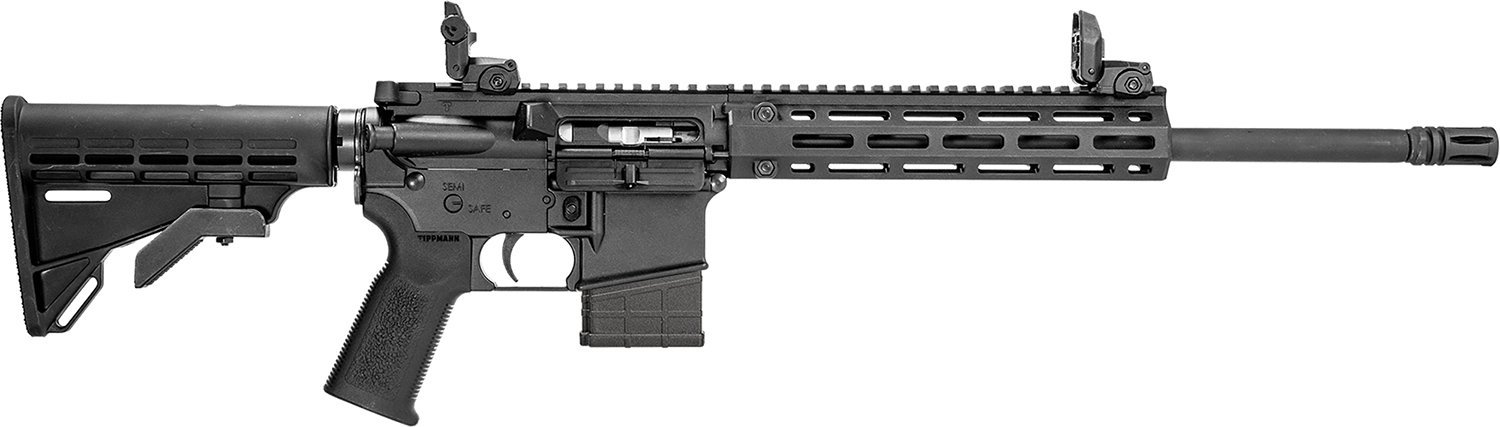 Tippmann Arms A101037 M4-22 Pro 22 LR 10+1 16" Black Parkerized Barrel, Matte Black Aluminum Receiver w/Picatinny Rail, M-LOK Handguard, Composite Forend, Black CAR15 Polymer Stock, Black Gen2 Grip, R
