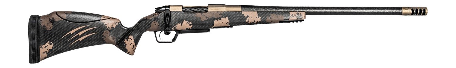 Fierce Firearms RIVSCX7PRC22BDS Carbon Rival XP 2.0 7mm PRC 22" Smoked Bronze Cerakote Spiral Fluted Stainless Steel Barrel & Drilled & Tapped Receiver, Desert Shadow Camo Adj Comb Carbon Fiber Stock,