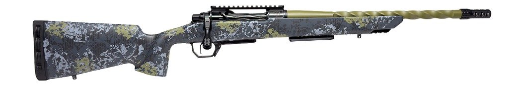 Horizon Firearms HRF-VE2-22CM-18R Venatic 2 22 Creedmoor 18" Sage Green Spiral Fluted Threaded Barrel, Black DLC Receiver w/Picatinny Rail, Arca Rail Forend, Artic Moss Iota EKO X Carbon Fiber Stock