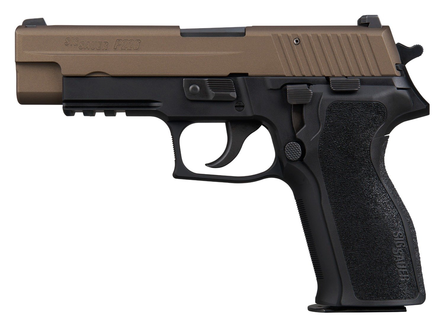 Sig Sauer E26R9BSSFBZ P226 Freedom Limited Edition Full Size 9mm Luger 15+1 4.40" Black Carbon Steel Barrel, Bronze Cerakote w/Freedom Engraving Stainless Steel Serrated Slide, Black Anodized Aluminum