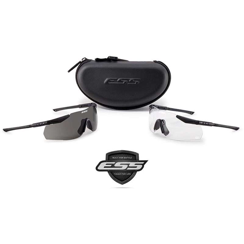 Ice Naro 2X Clear and Smoke Gray Lens with Black Frames