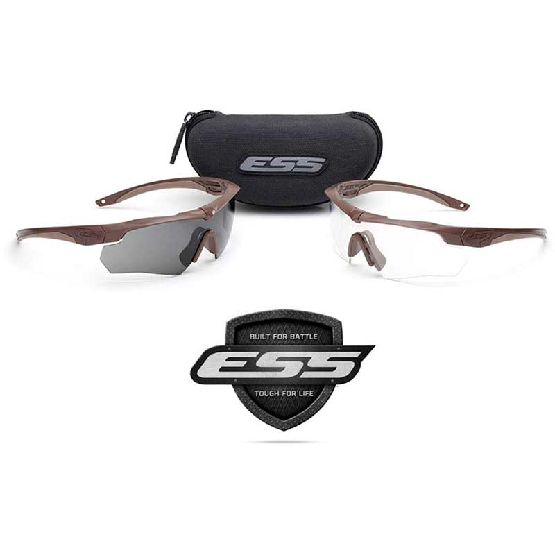 Crossbow Terrain 2X Clear and Smoke Gray Lens with Tan Frames