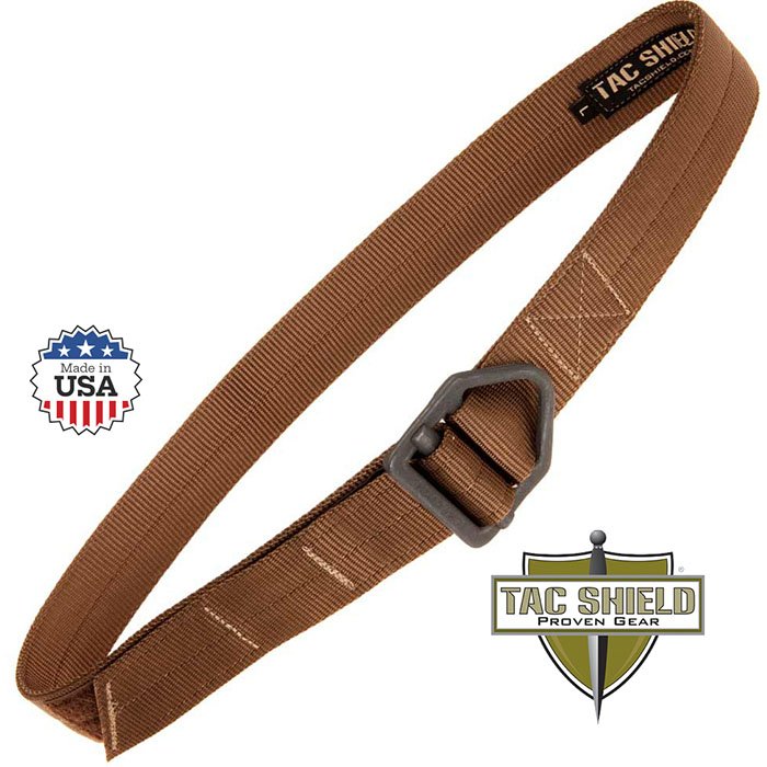 Tactical Riggers Belt 1.75 inch Double Wall Brown Medium fits waist 34 to 38 inc