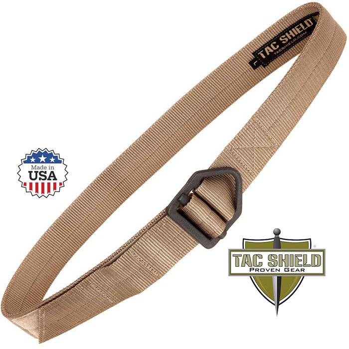 Tactical Riggers Belt 1.75 inch Double Wall Tan Medium fits waist 34 to 38 inche