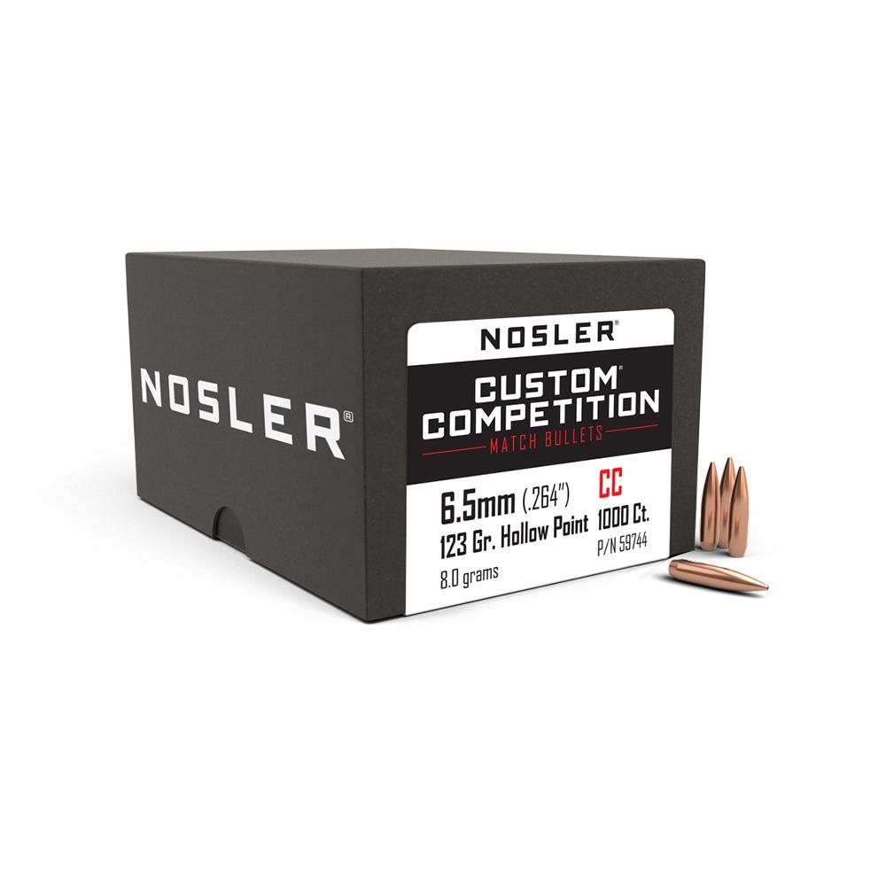 Nosler Custom Competition Rifle Bullets 6.5mm .264 123 gr HPBT 1000/ct