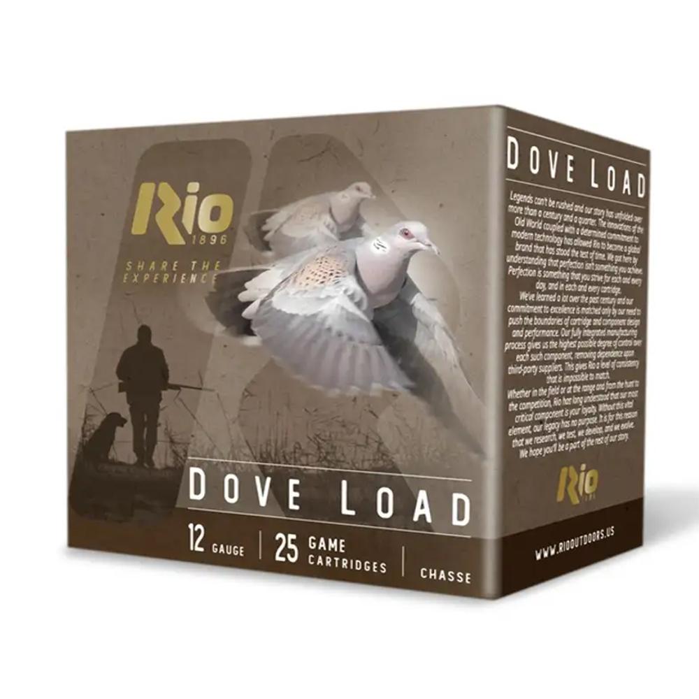 Rio Dove Load Shotshells 12 ga 2.75" 1-1/8oz #8 1200 fps 25/ct