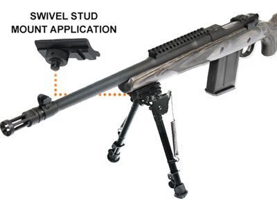 UTG BIPOD TACTICAL OP 8-12.4" - PICATINNY MOUNT W/STUD ADAPTER - Image 4