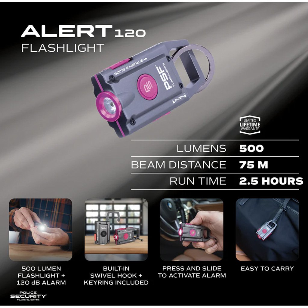 Police Security Alert 120 Personal Alarm Light 500 Lumens - Image 2