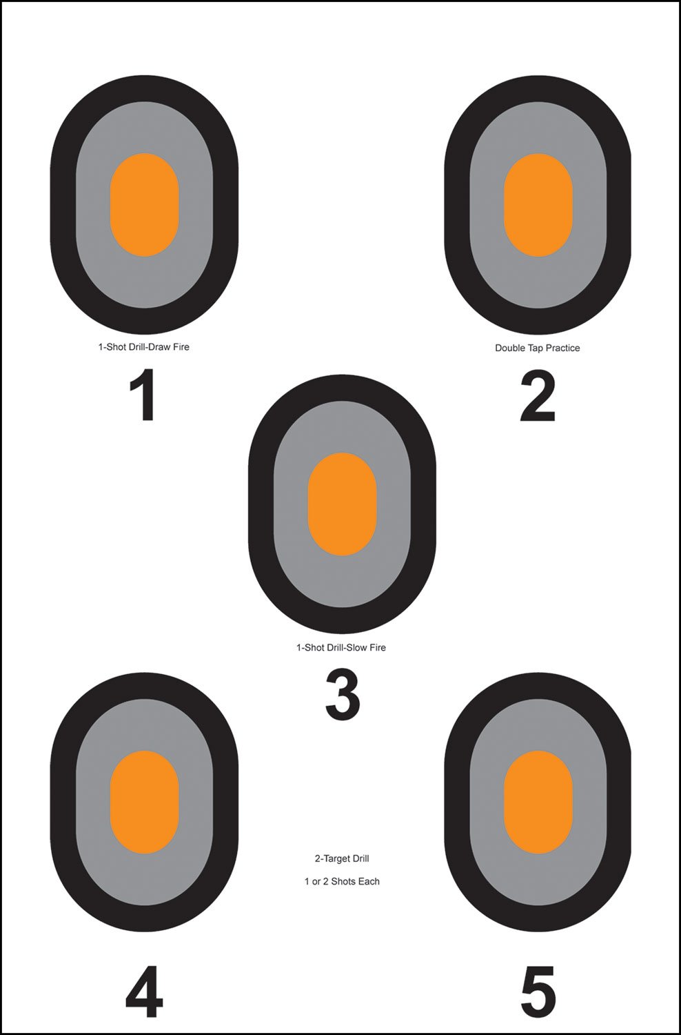 Action Target 530OC100 Bullseye  Bullseye Paper 23" x 35" Multi-Color 100 Per Box